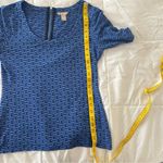 Banana Republic Top Blouse Size Small Blue and Black Pattern Business Su… Photo 7