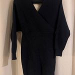 Source Unknown Black V-Neck Sweater Dress (No Brand) Photo 0