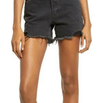 We The Free  People Makai High Waisted Cut Off Denim Shorts Rocky Beach Black Photo 0