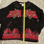 White Stag Vintage Christmas Cardinal Embroidered Cardigan Sweater Womens 18/20 Photo 2