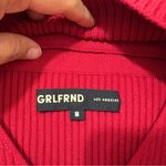 GRLFRND  Crystal Red Off-Shoulder Ribbed Knit Top Size M | Valentine Holiday Photo 2