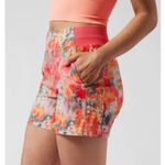 Athleta  Women's Pink Floral Brooklyn Printed Shorts Athletic Golf Size 8 Photo 0