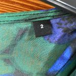 The Kooples  Silk Crossover Peplum Top Winter Night M NWT Photo 5