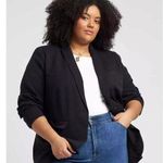 Universal Standard [] Black Rio Wool Blend Blazer Jacket Work Office 14 16 Small Photo 0