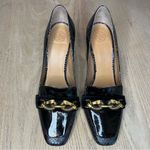 Tory Burch  Jessa Block Heel Pumps Snake Suede Horsebit Metallic Women’s Size 9 Photo 4