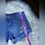 Free People Distressed Raw Hem Embroidered Tribal Aztec Boho Denim Shorts Sz 28 Photo 7