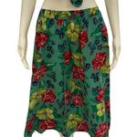 Liz Wear Vintage 80s Green Floral Skirt Petite Small Photo 0