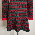 Born Famous Santa Crewneck Long Sleeves Sweater Dress, Sz Large Black Photo 9
