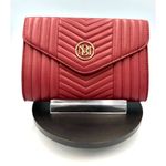 Badgley Mischka Crossbody Chevron Quilted Center Cover - Wine Photo 1