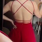 Lulus Red Backless Dress Photo 2