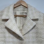 Vintage Retro 1960’s Union Made Long Tweed Jacket Overcoat Sz L Cream Size L Photo 6