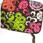 Vera Bradley tablet iPad case Lola Brown and Pink Quilted Sleeve 10 x 8” zipper Photo 1