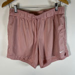 Nike  Dri Fit Women Pink Athletic Shorts Drawstring Logo Size M running yoga Photo 0