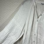 Rails  White Linen‎ Button Up Frances Long Sleeve Top Photo 3