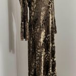 Hand made velour leopard print maxi dress size medium Brown Photo 11