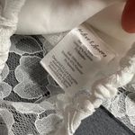 For Love & Lemons  Loretta Cropped Blouse Womens XL White Lace Floral Top NWT Photo 6