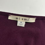Miami  Women's Wrap Top Tie Sleeves Blousy Mini Dress Plum M Medium Photo 7