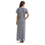 Vineyard Vines Maxi Dress Sz Small Navy Blue Stripe Preppy Coastal Nautical EUC Photo 2