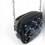 White House | Black Market  women’s Black Quilted Crossbody Bag with Pearl Accents Photo 3