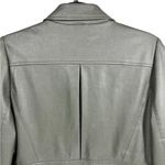 Maeve Anthropologie Kellie Faux Leather Trench Coat Utility Jacket Green Size 8 Photo 10