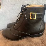 Comfortview  Black Lace-Up Ankle Booties Photo 1