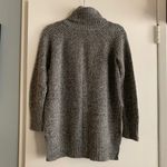 EXPRESS Gray Marled Extreme Hi-lo Hem Turtleneck Sweater Photo 1