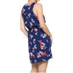 41Hawthorn MEDIUM PETITE Trisha Split Neck Dress Stitch Fix Floral Elastic Waist Blue Photo 9