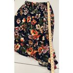 Bobeau NEW  Floral Asymmetrical Skirt Med Ruffle Vacation Bloom Dark Romantic Photo 3