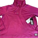 DKNY  Women's Purple Honeycomb Mesh Funnel-Neck Sweatshirt Size M Long Sleeve Photo 3