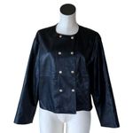 ZARA NWOT  FAUX Vegan LEATHER BLAZER  3046/042/800 Large Bloggers Fav Photo 7