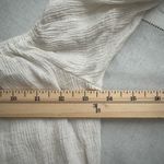 white size XS ruffled long sleeve dress with puff sleeves Photo 4