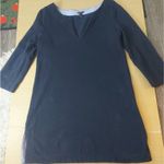 J.Crew  Black Label V-Neck Navy Shirt Dresss XS Preppy Casual Classic Cozycore Photo 1