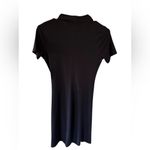 Norma Kamali NEW Black Short Sleeve Side Draped Dress Photo 6