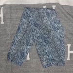 Tory Burch π Navy Boa Snakeskin Printed Jeans Photo 1