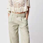 Free People  Falling Out Straight Leg Trouser in Alfalfa Size 4 Photo 0