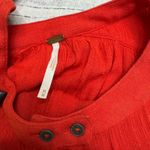 Free People  High Low Tunic Top Gauze Flowy Women’s Size Medium Red Photo 7