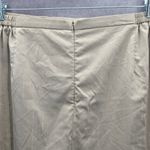 Tan Silver Stripe Knee Length Pencil Zip Slit Stretch Skirt Plus Size 24W Photo 2