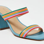 Ann Taylor Ann‎ Taylor Machelle Rainbow Block Heel Sandals 6 Photo 0