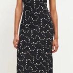 Reformation Medium Joana Dress Breezy Midi Black Floral Print Photo 0
