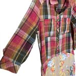 Aratta Silent Journey Women’s Sz Small Midi Shirt Dress Plaid Floral Photo 5