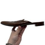 Brenda Zaro Leather Mule Slip On Leather Croc Style Shoes Size 42 Photo 11