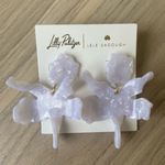 Lilly Pulitzer Chic White Floral Earrings Photo 1