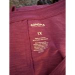 Sonoma The Everyday Tank Top Plus Size Sleeveless Top V-neck Pink Magenta 1X Photo 3