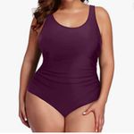 One Piece Daci Women Plus Size Swimsuit Backless Tummy Control Ruched Bathing Suit Photo 4