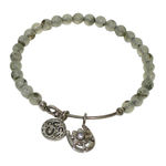 GUARDIAN Cloudy Quartz Expandable Bangle by Chrysalis Bracelet Jewelry Silver Photo 0