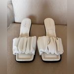 Circus by Sam Edelman CIRCUS SAM EDELMAN Slade Ruffle Vamp White Slip On Heels Shoe Women’s Sz 6.5 EUC Photo 1