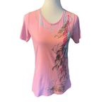 Wrangler  Blues Scoop Neck 100% Cotton Short Sleeve Pink Top Size Medium Photo 5
