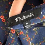 Madewell Silk Stanza Ruffle-Hem Top in Moonless Floral Size Medium Photo 5