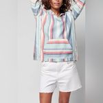 Faherty Organic Cotton Baja Hoodie Poncho Sierra Paradise Small Blue Photo 6