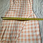 41 Hawthorn Size S Peach White Plaid Knit Pencil Dress NWT Stretch Summer Career Orange Photo 5